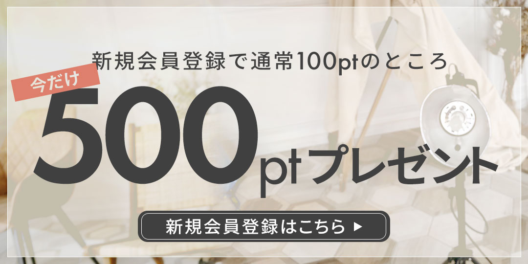 ＼今だけ！／ 新規会員登録で500ポイントプレゼント！